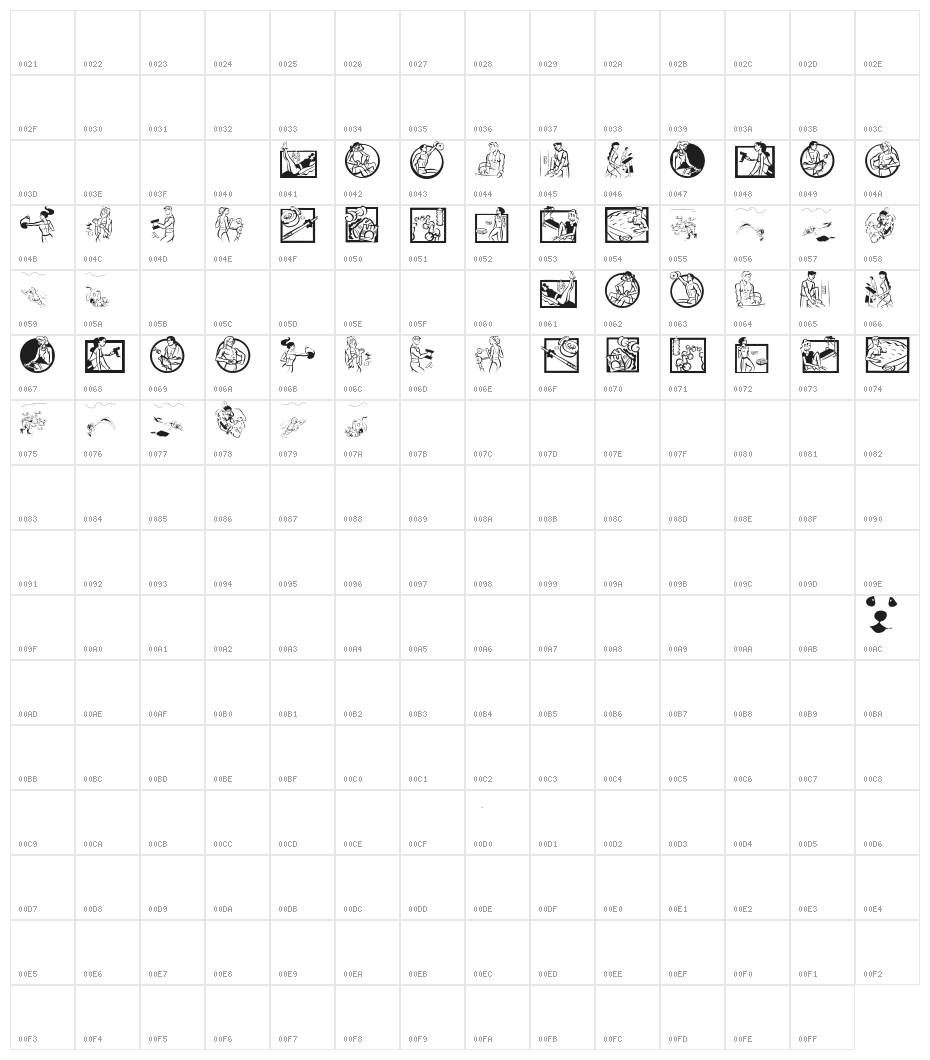 SportsTraining Character Map