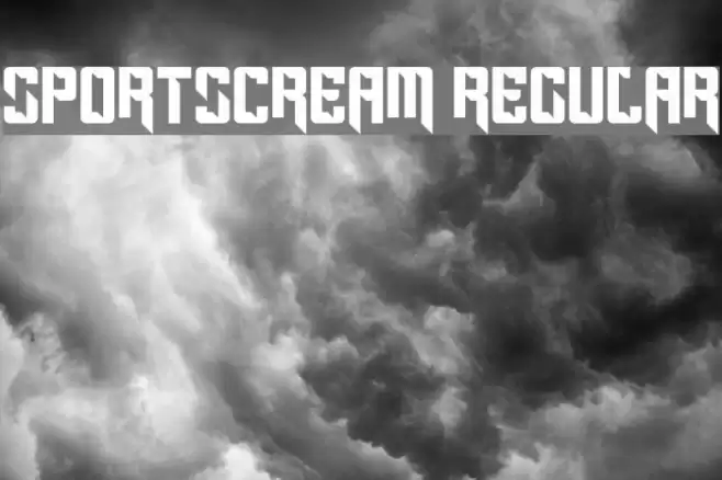 Sportscream Regular Font examples