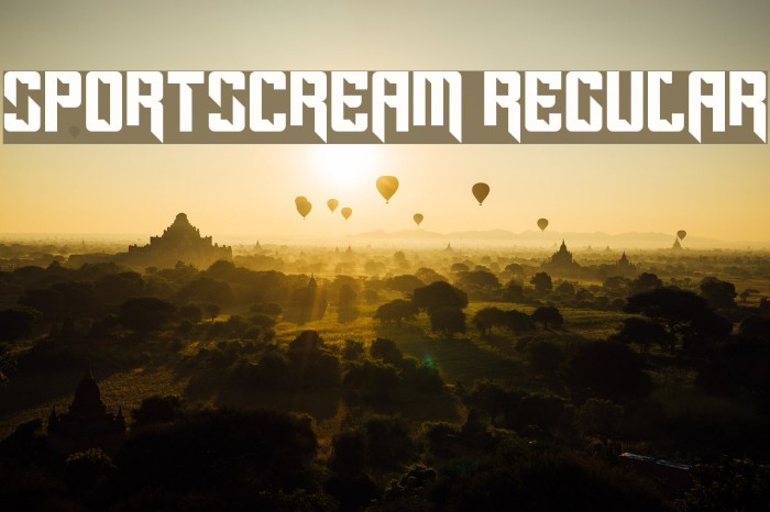 Sportscream Regular Font examples