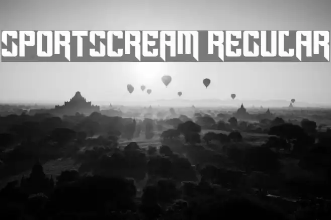 Sportscream Regular Font examples