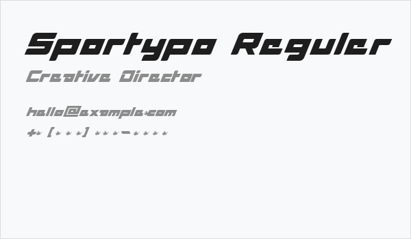 Sportypo Reguler Business Card