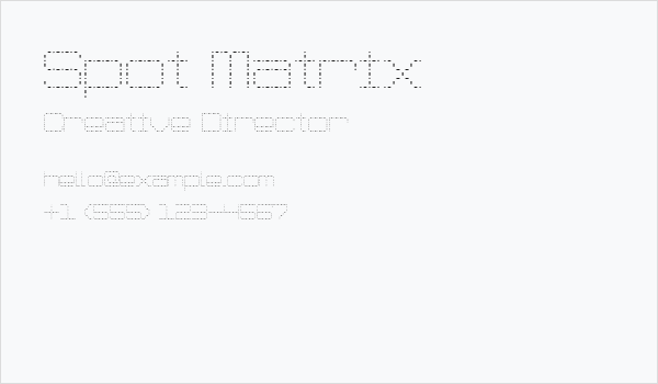 Spot Matrix Business Card