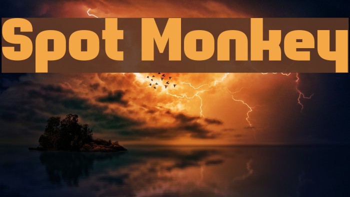 Spot Monkey Font examples