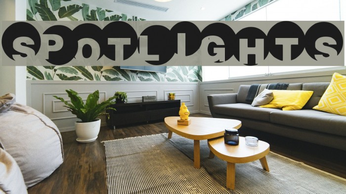 SpotLights Font examples