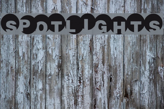 SpotLights Font examples