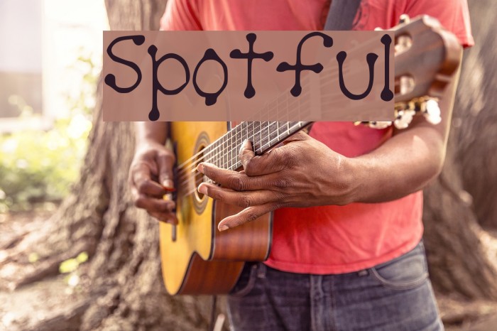Spotful Font examples