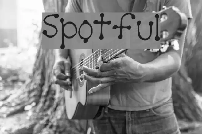 Spotful Font examples