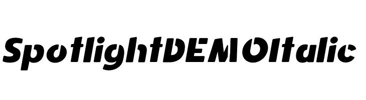 Spotlight DEMO Italic  フリーフォントのダウンロード