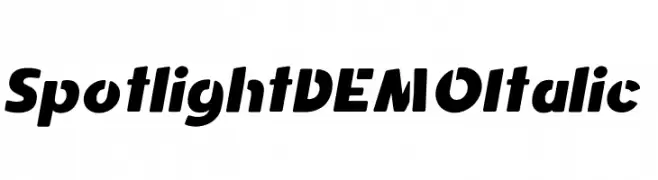 Spotlight DEMO Italic  Frei Schriftart Herunterladen