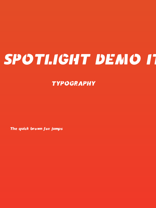 Spotlight DEMO Italic Poster