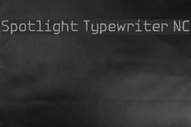 Spotlight Typewriter NC Fonte examples