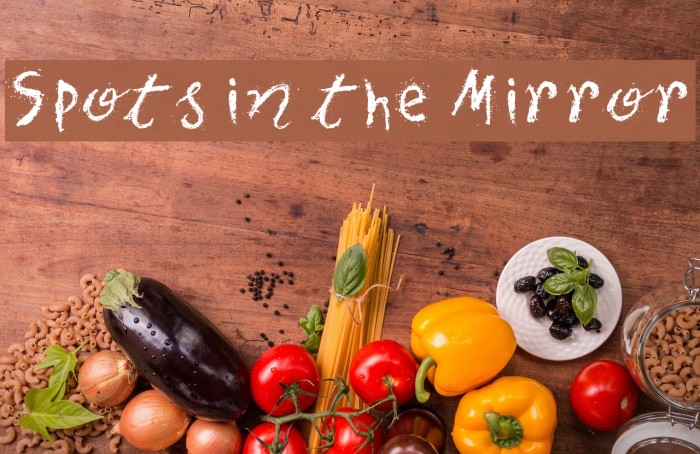 Spots in the Mirror Font examples