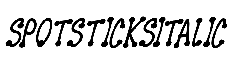 Spotsticks Italic  Frei Schriftart Herunterladen