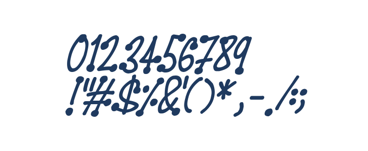 Spotsticks Italic Other Characters