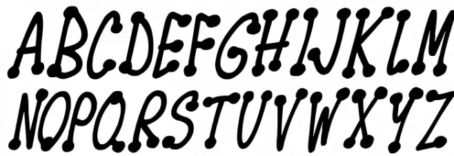 Spotsticks Italic Caratteri MAIUSCOLE
