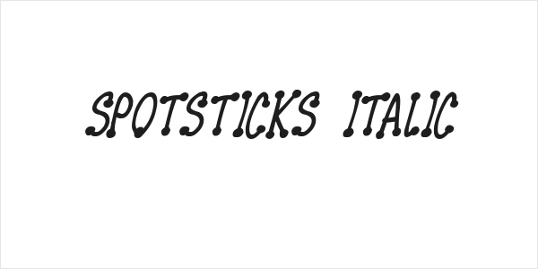 Spotsticks Italic Logo