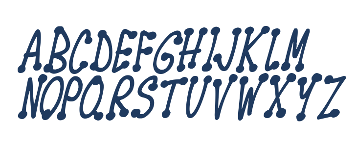 Spotsticks Italic Lowercase