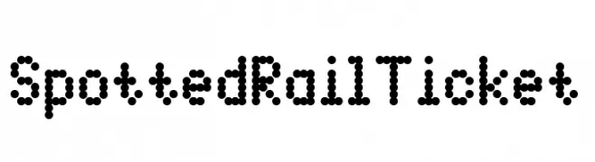 Spotted Rail Ticket  Frei Schriftart Herunterladen