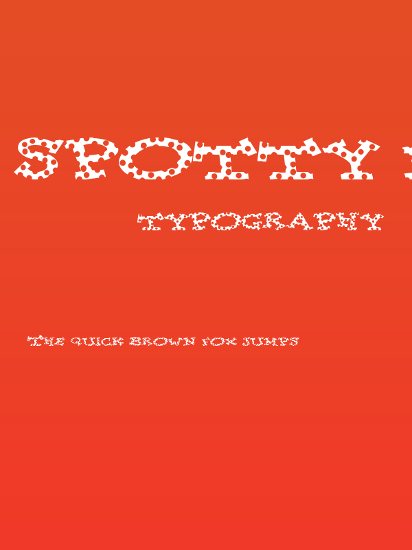 Spotty Font Poster