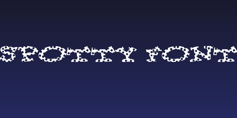 Spotty Font Social Header