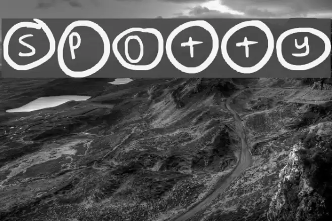 Spotty Font examples