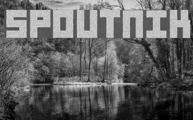 Spoutnik Font examples