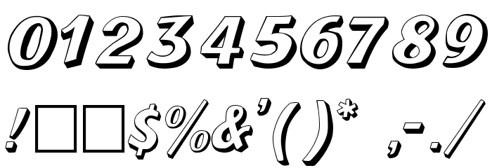 Sprague Font OTHER CHARS