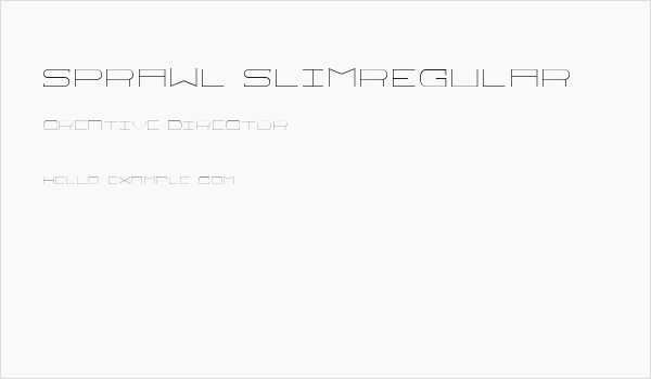 Sprawl SlimRegular Business Card