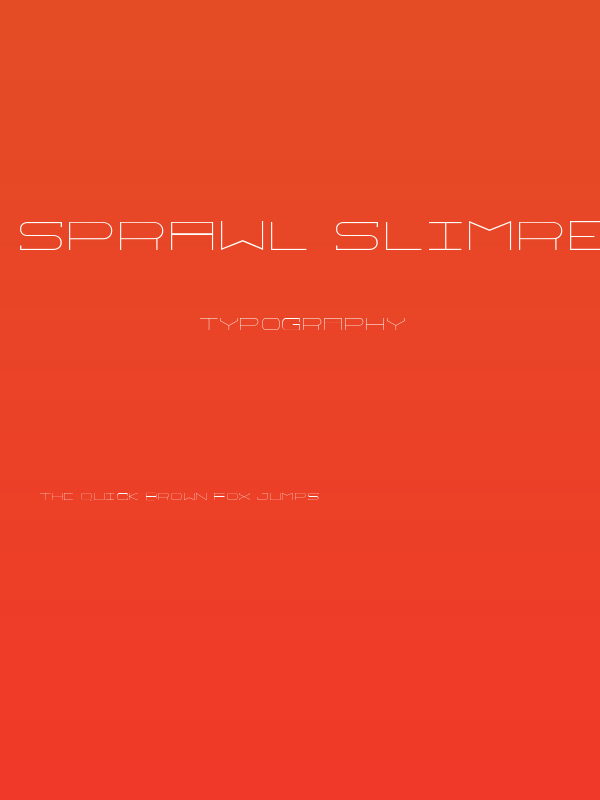 Sprawl SlimRegular Poster