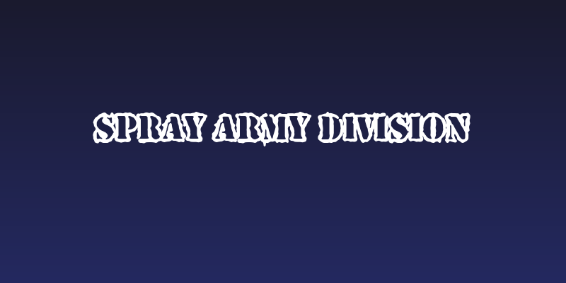 Spray Army Division Social Header