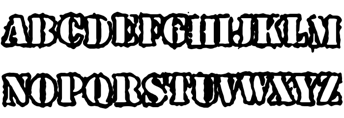 Spray Army Division Font LOWERCASE
