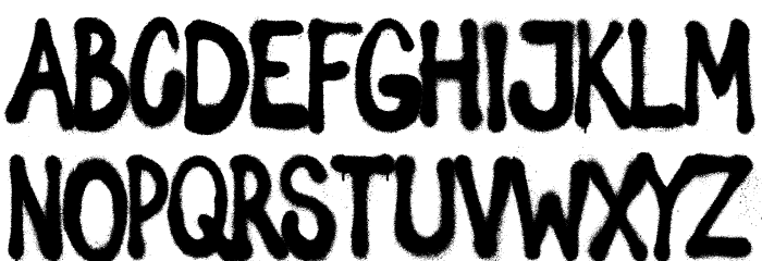 Spray Letters Font LOWERCASE