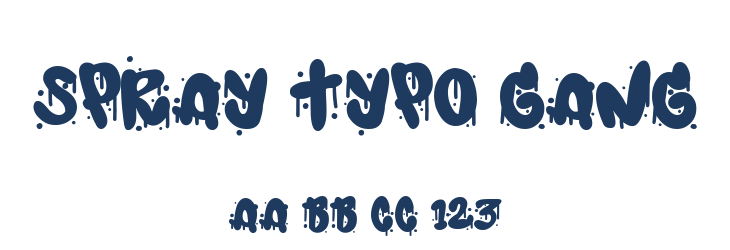 Spray Typo Gang Font Preview
