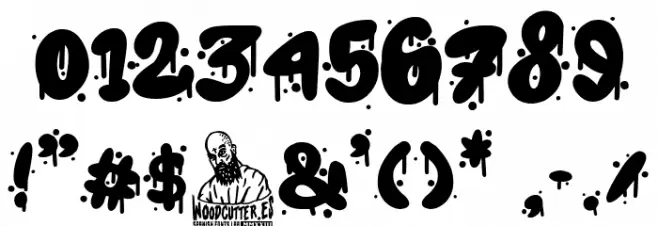 Spray Typo Gang Font Alte caractere