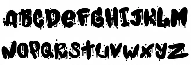 Spray Typo Gang Font Litere mari