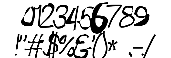 Sprayer Oblique Font OTHER CHARS