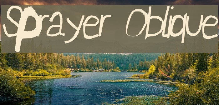 Sprayer Oblique Font examples