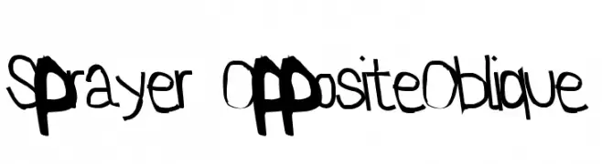 Sprayer OppositeOblique  नि: शुल्क फ़ॉन्ट्स डाउनलोड