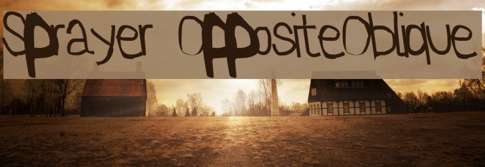Sprayer OppositeOblique Font examples