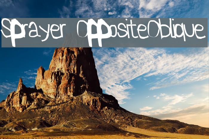 Sprayer OppositeOblique Font examples