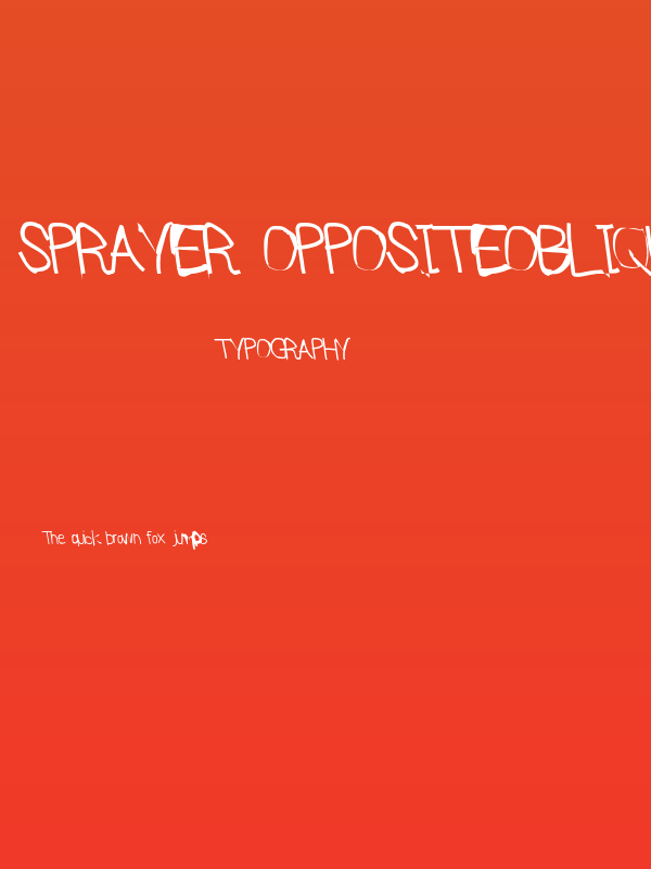 Sprayer OppositeOblique Poster
