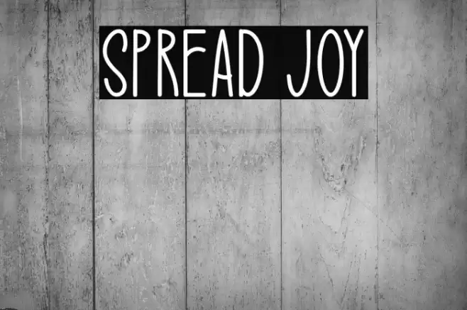 Spread Joy Schriftart examples