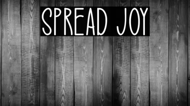 Spread Joy Schriftart examples