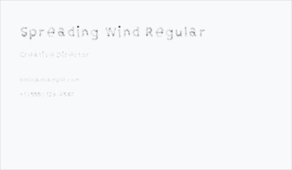 Spreading Wind Regular Business Card