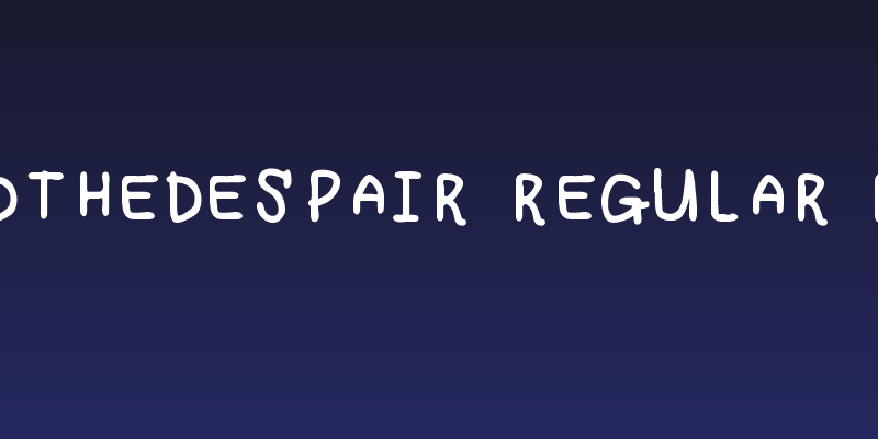 Spreadthedespair Regular Fonty Social Header