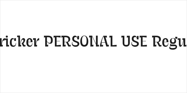 Spricker PERSONAL USE Regular Logo