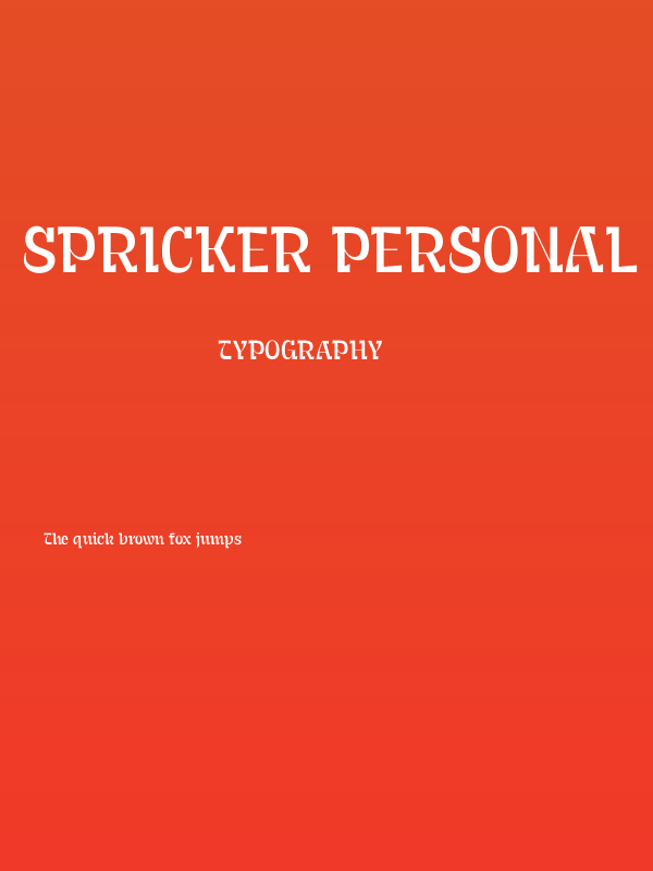 Spricker PERSONAL USE Regular Poster
