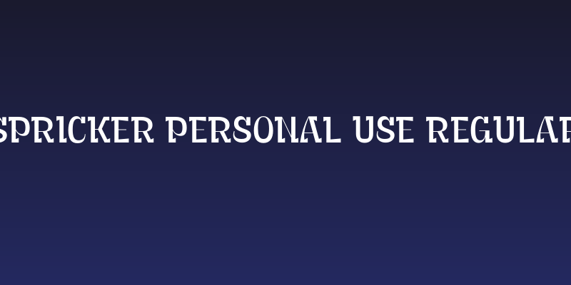 Spricker PERSONAL USE Regular Social Header