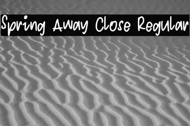 Spring Away Close Regular 字体 examples