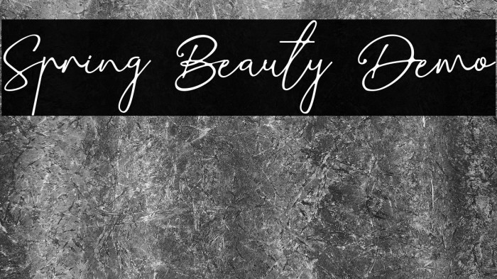 Spring Beauty Demo Example 2